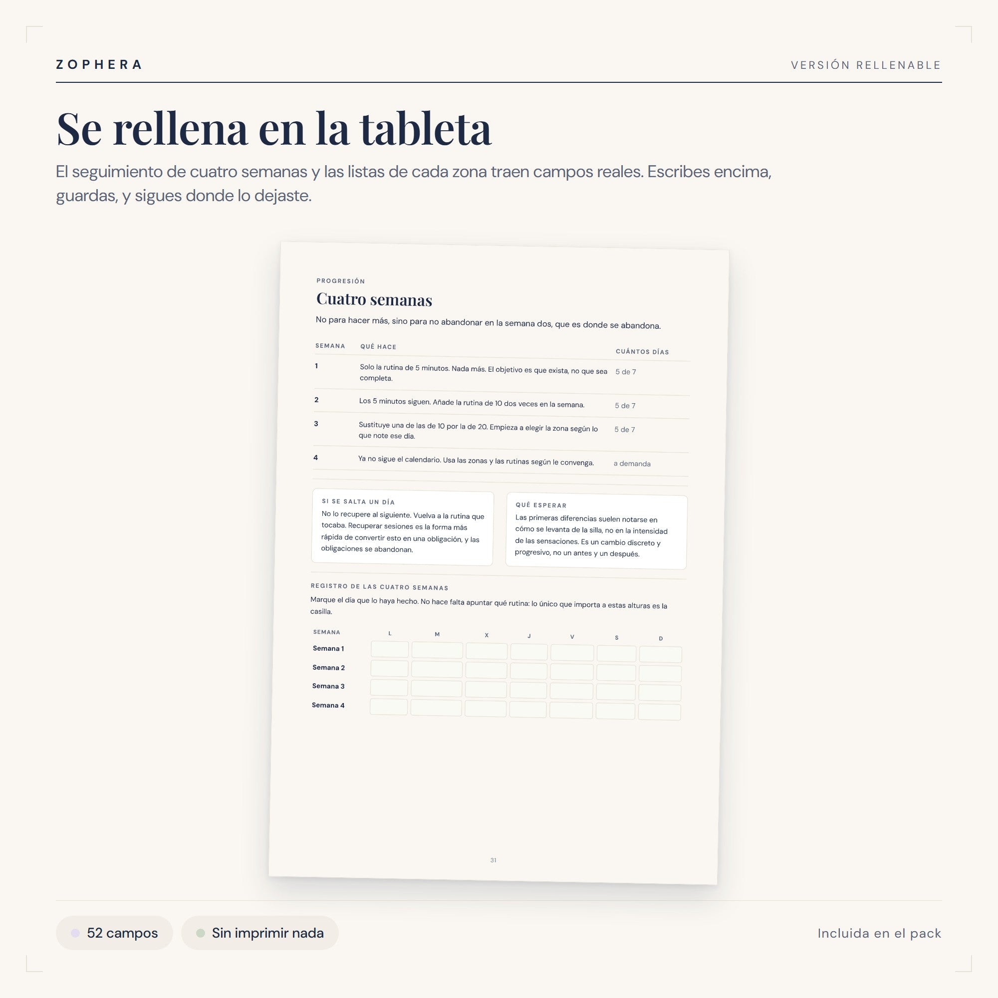 Zophera Fascia y estiramientos para quien pasa el día sentada (guía PDF)